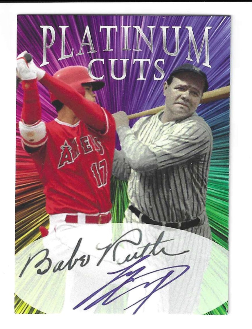 Shohei Ohtani Babe Ruth Platinum Cuts Facsimile Autographs Limited Edition of 1,000