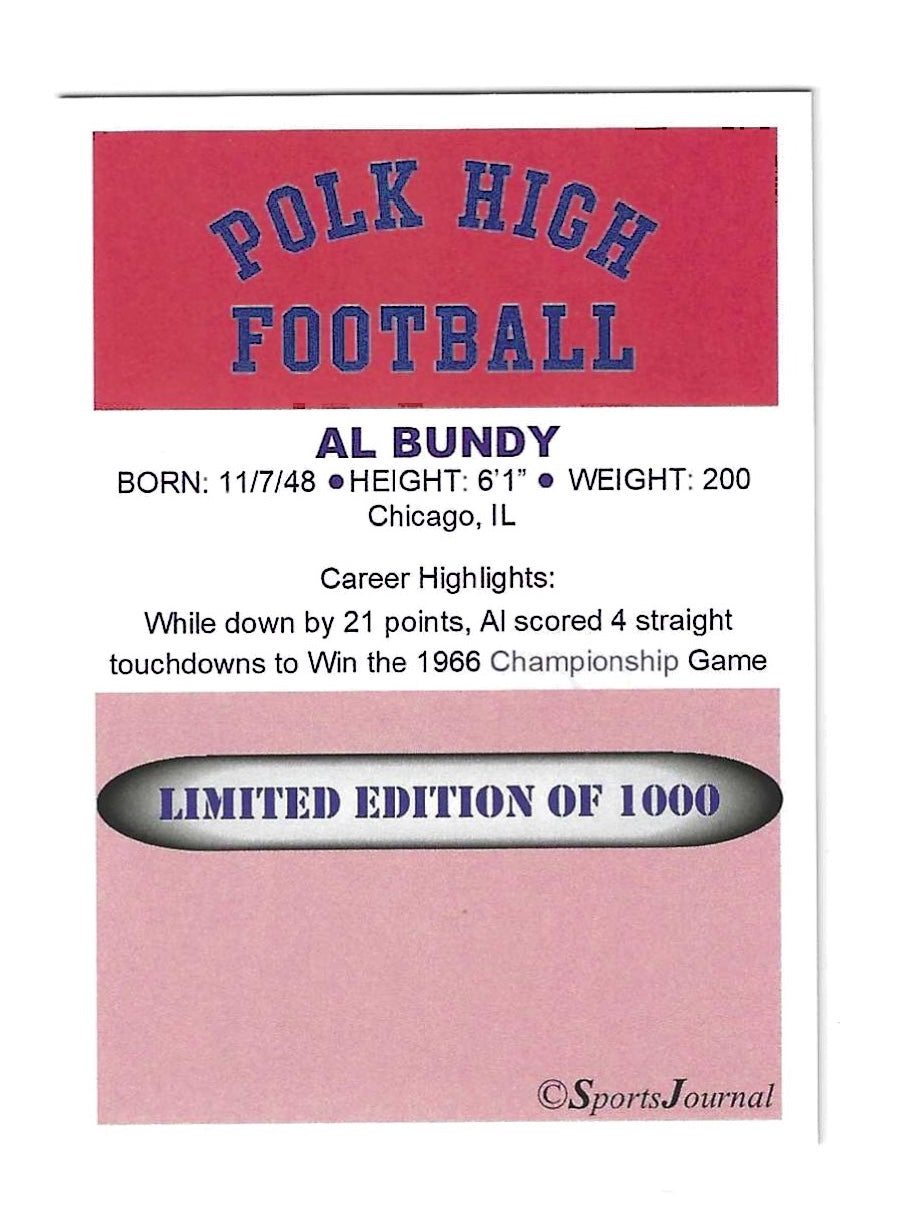 Al Bundy Sports Journal Trading Novelty Card Polk High Married With Children 1000 made