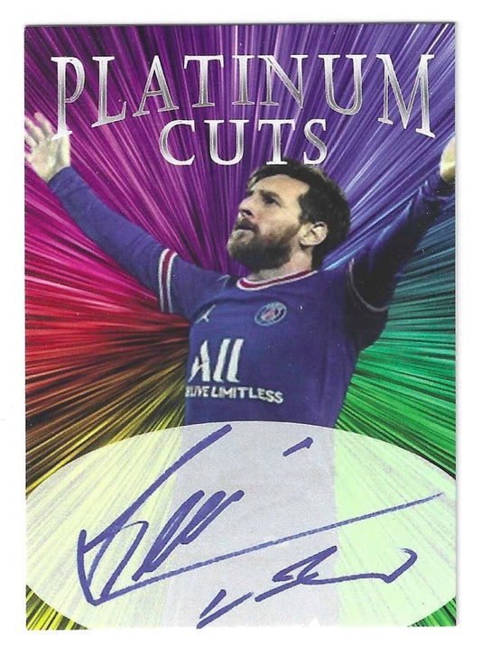Lionel Messi Platinum Cuts Autograph Facsimile Card Limited to 1,000 Made