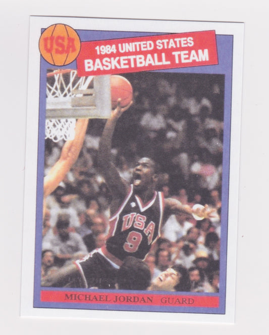 Michael Jordan Pre Rookie 1984 Olympics Missing Link Pink Back Card Non Numbered