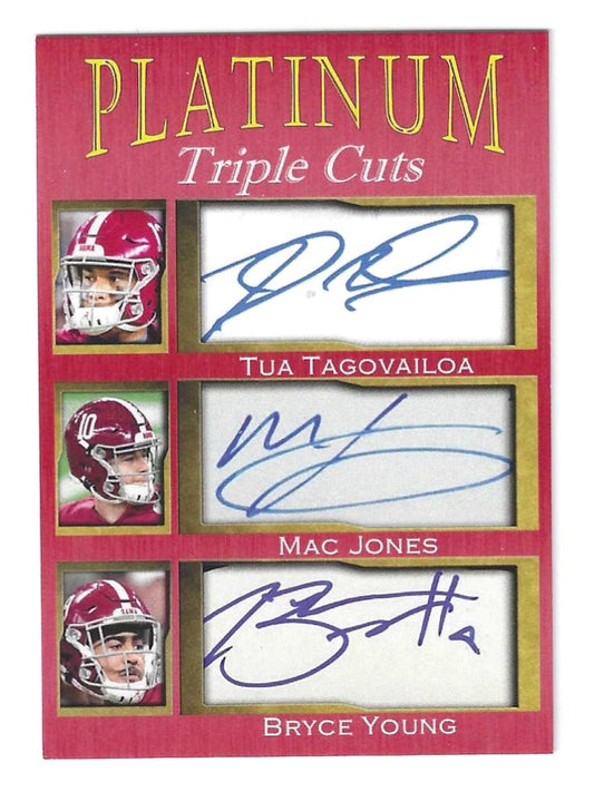 Tua Tagovailoa Mac Jones Bryce Young Platinum Cuts Alabama facs autos 1000 made